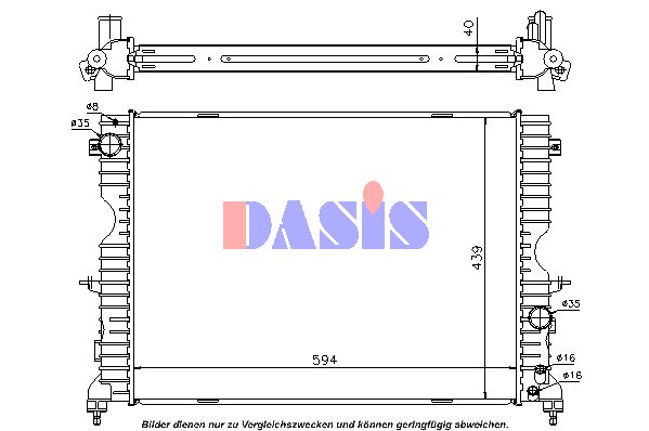 AKS DASIS Радиатор, охлаждение двигателя 020013N